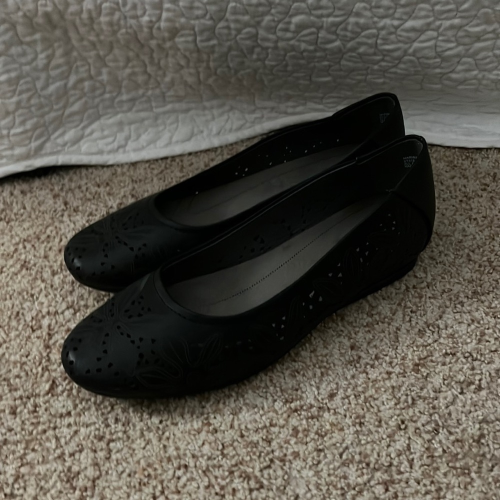 Black formal flats